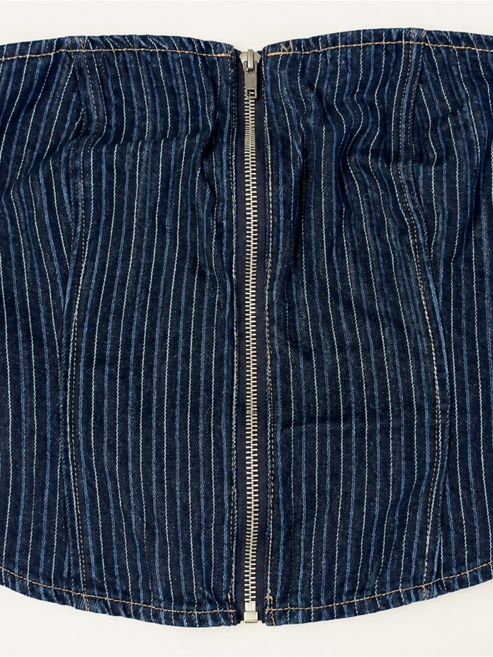 Forever 21 Dark Blue Pinstripe High-Rise Jeans